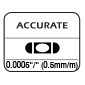 0.5 mm/m pontosság